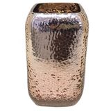 Vaso De Vidro Rose Gold 14X25 Cm