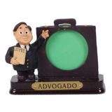 Miniatura Advogado De Resina Com Porta Foto 8 Cm