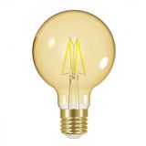 Lâmpada LED Globo Filamento Vintage G80 Taschibra Âmbar