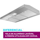Depurador Slim Suggar Dps182pr 80cm 3 Velocidades Prata 220v