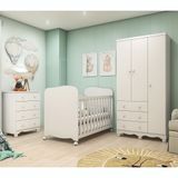 Quarto Infantil Com Berço,guarda Roupa, Cômoda Uli Junior