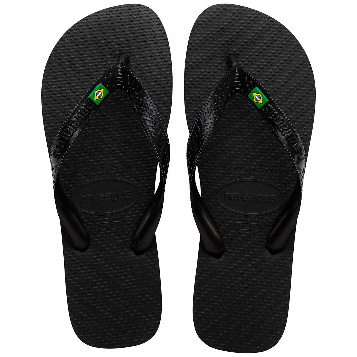 Chinelo Havaianas Feminino Brasil Preto 39/40