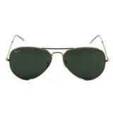 Óculos de Sol Ray Ban Aviador Clássico RB3025 Ouro Lente Verde