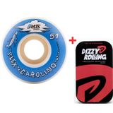 Roda Brats 51mm Alex Carolino 101a + Rolamento Dizzy Rolling