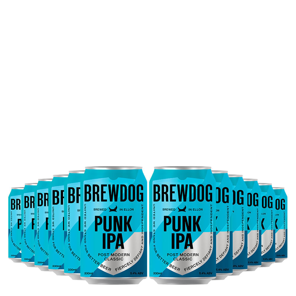 Kit Cerveja Brewdog Punk Ipa 5,4% Lata 330ml 12 Unidades