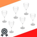 Jogo 6 Peças Taça Vinho 300ml Acrilico