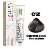 Tinta Para Cabelos Itallian Premium Corretor Cinza Cz - 60g