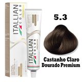 Tinta Para Cabelo Itallian 60g Castanho Claro Dourado Premium 5.3