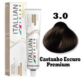 Tinta Para Cabelo Itallian Premium 60g Castanho Escuro 3.0