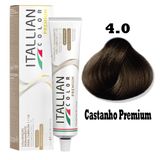 Tinta Para Cabelo Itallian Premium 60g Castanho 4.0