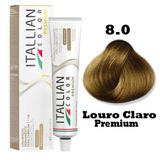 Tinta Para Cabelo Itallian Premium 60g Louro Claro 8.0