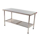 Mesa Aço Inox 430 1,90x0,70 Multiuso - Imeca