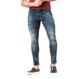 Calça Jeans Masculina Destroyed Estonada Super Skinny Fit Zune