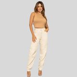 Calça Biotipo Sarja Off White(cru) Feminina Slouchy 28522