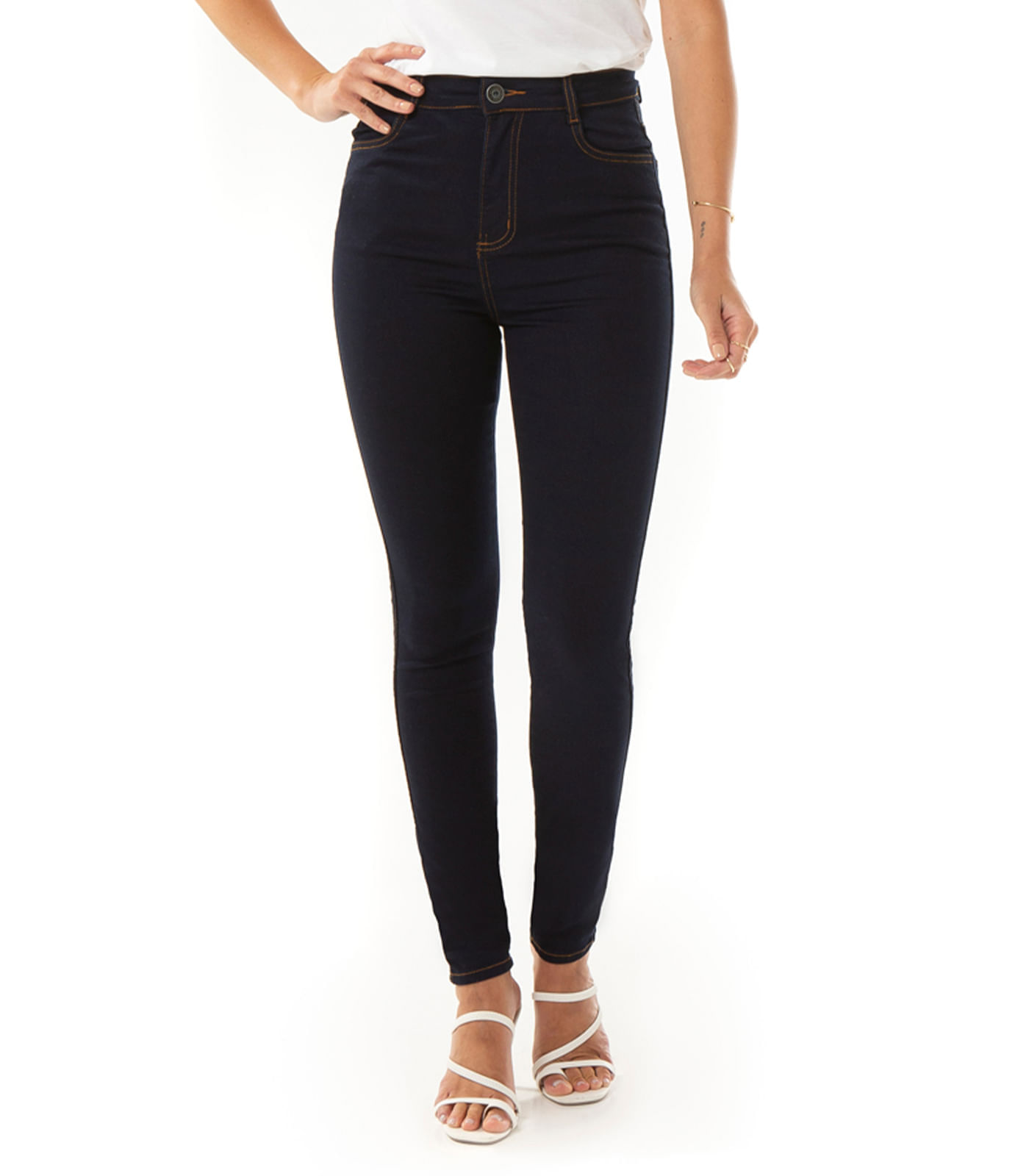 Calça Feminina Skinny Jeans Escuro Endless Azul 46