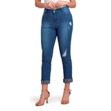 Calça Jeans Feminina Cigarrete Petit Cintura Intermediária