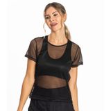 Blusa Feminina Fitness Tule Ftk Preto P