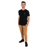 Calça Moletom Masculina Slim Jogger Bolso Mescla Dia A Dia Marrom Claro M