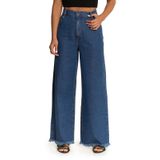 Calça Wide Leg Feminina Endless Azul 38