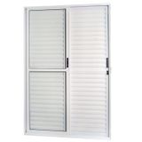 Porta de Correr Alumínio 3 Folhas 1 Fixa com Vidro Liso Sólida MGM 210cmx160cm Branco