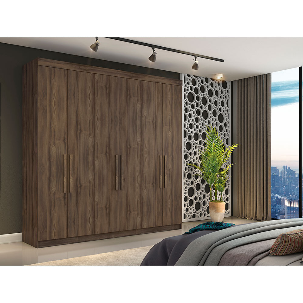 Guarda Roupa França 6 Portas 4 Gavetas  Conquista Móveis