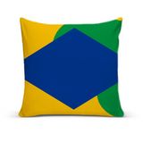 Almofada Para Sofá Sala Cheia 40x40 Bandeira Brasil