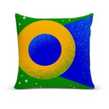 Almofada Para Sofá Sala Cheia 40x40 Brasil Colorida