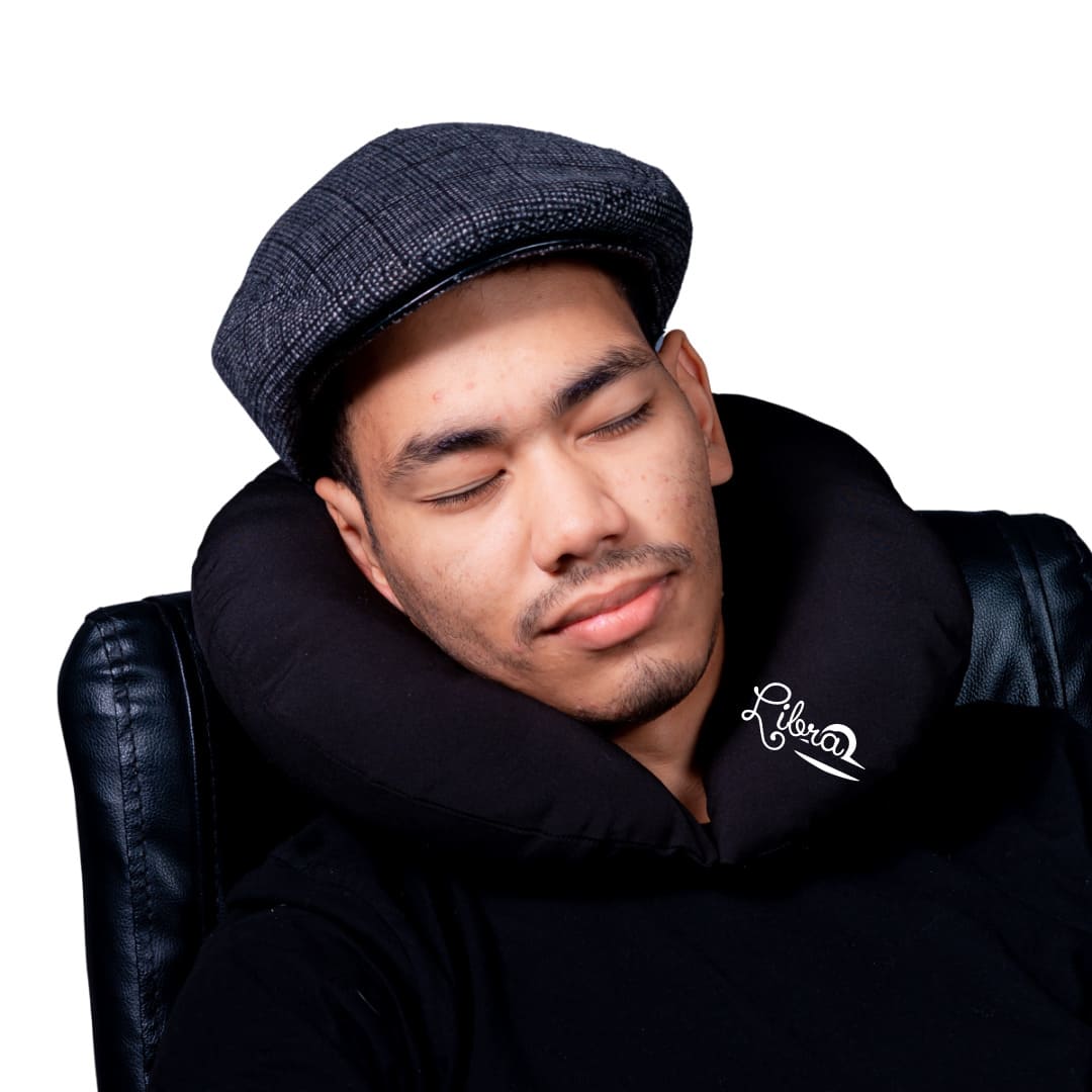 Almofada De Pescoço Para Viagem Preta Signo Libra