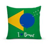 Almofada Para Sofá Sala Cheia 40x40 I Love Brasil