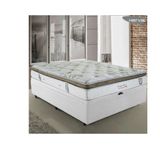 Cama Box Baú Herval Casal Imperatore, 80x138x188 cm, Molas Ensacadas