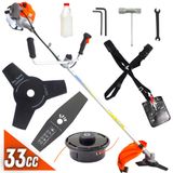 Roçadeira Profissional Para Jardinagem Vr330p Vulcan Motor Á Gasolina 2t 33cc 1,3hp Com Lâmina 3 Pontas + Lâmina De 2 Pontas