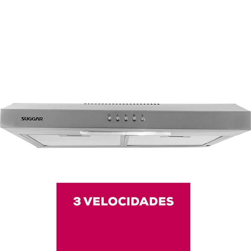 Depurador E Exaustor De Ar Slim 60 Cm Inox Suggar