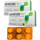 2 Suplemento Alimentar Vitaminas Colageno Artrotabs Vet 33g Caes Gatos 60 Comprimidos