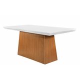 Mesa de Jantar Rufato Luna Tp Canto Reto 180 White/Imbuia