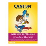 Bloco Escolar Super Sulfite Canson 120 G/m2 A4 30 Folhas