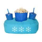 Almofada Porta Pipoca Casal Azul Floco De Neve