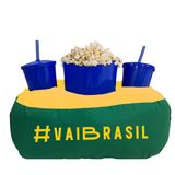 Almofada Porta Pipoca Verde E Amarela Vai Brasil