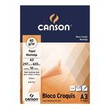 Bloco Croquis Manteiga Canson 40 G/m2 A3 (297x420mm) 50 Fls