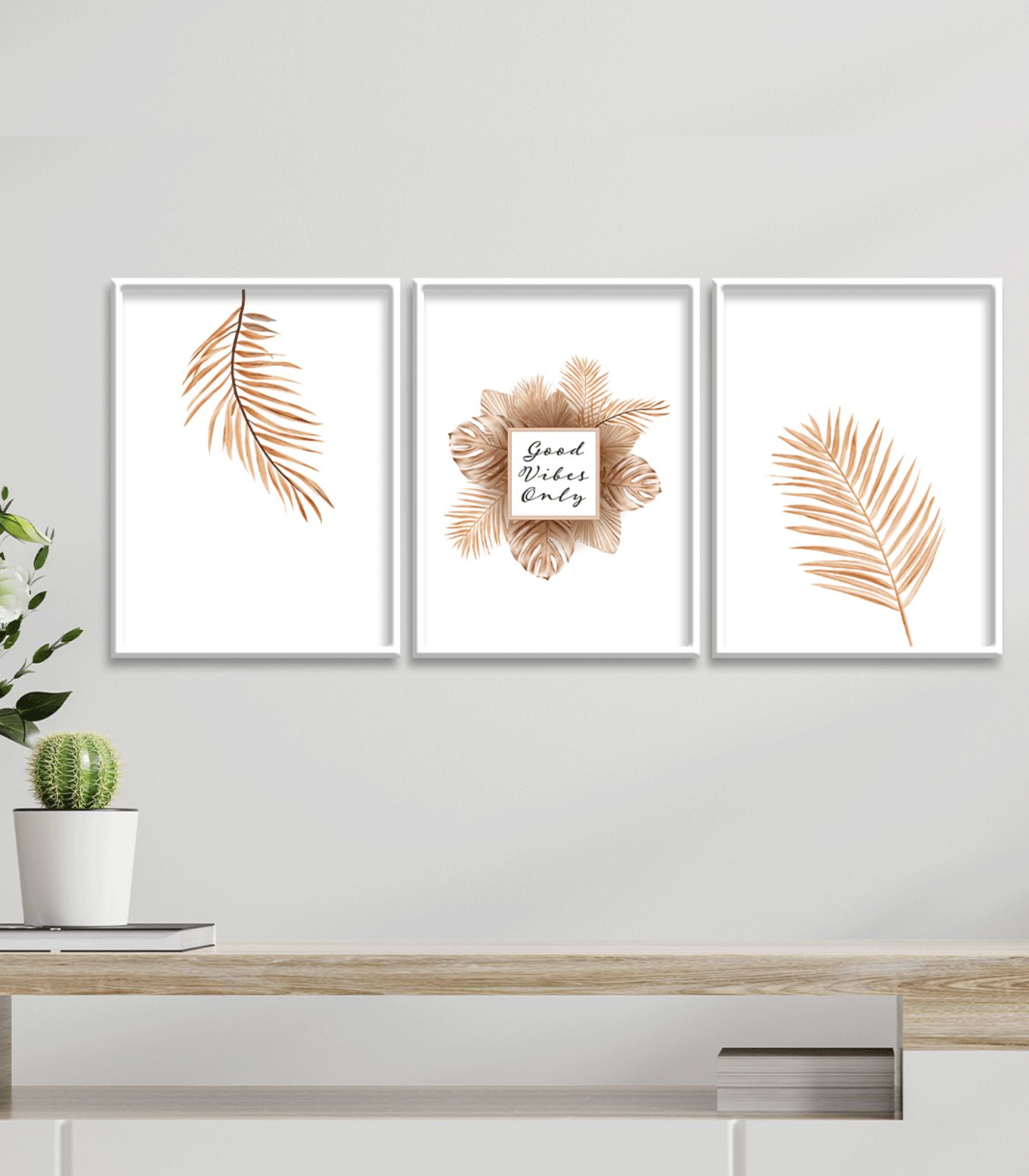 Kit 3 Plaquinhas Decorativas Adesivadas Wevans Branco Un