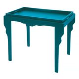 Mesa de Apoio Retrô Turquesa