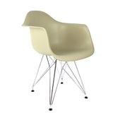 Cadeira Eames Com Braço Eiffel Fendi Empório Tiffany Base Aço Cromado