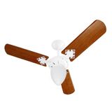 Ventilador de teto 3 pás branco com globo pera - NEW DELTA LIGHT GP - Venti Delta (110V)
