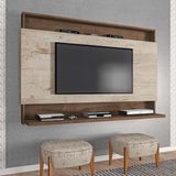 Painel Home Para Tv Até 50 Pol 136 X 91 Cm Madri Flex Mdp Mocaccino Carvalho - Clicklar