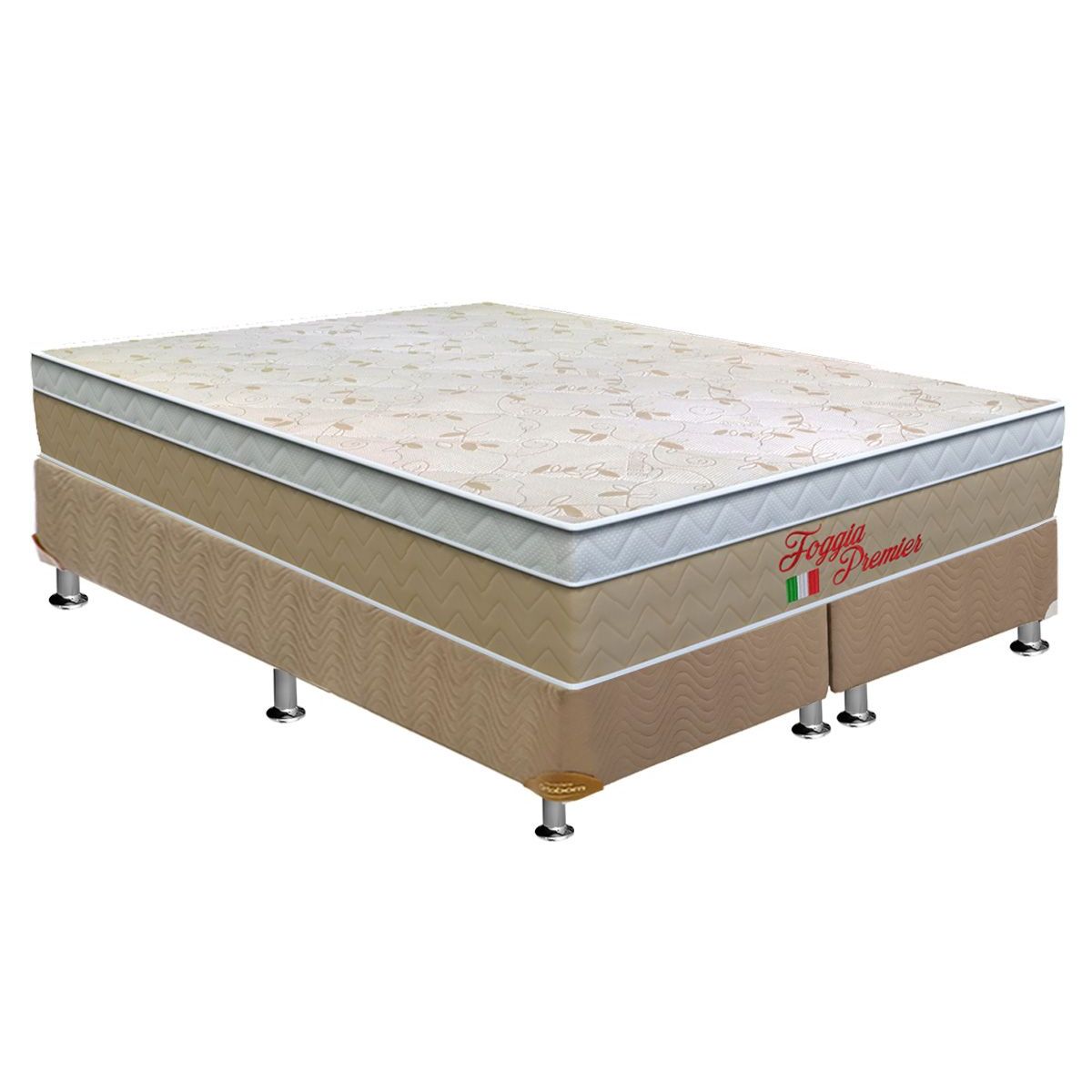 Colchão Orthoflex D28 Foggia Premier+Cama Box Queen 158x198