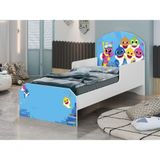 Cama Infantil Baby Shark Adesivada