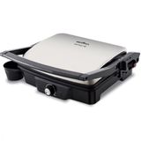 Grill Press 180 Britânia Com Chapas Antiaderentes E Abertura De 180 Graus Preto Com Inox 127v