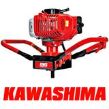 Perfurador De Solo Kawashima Ed52s À Gasolina 2t 51.7cc Motor Refrigerado A Ar Encaixe 20mm Sem Broca Alto Rendimento