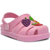 Babuche Infantil Feminino Chinelo Macio Papete Leve 12.65 Cor:rosa,tamanho:25/26