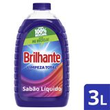 Sabão Líquido Brilhante Roupas Brancas E Coloridas Limpeza Total 3l