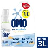 Sabão Líquido Omo Puro Cuidado Para Diluir 500ml + Garrafa Para Diluir